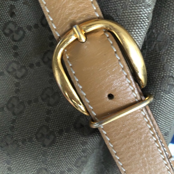 ON HOLD - Gucci Slingback Canvas & leather Bag - Picture 4 of 8